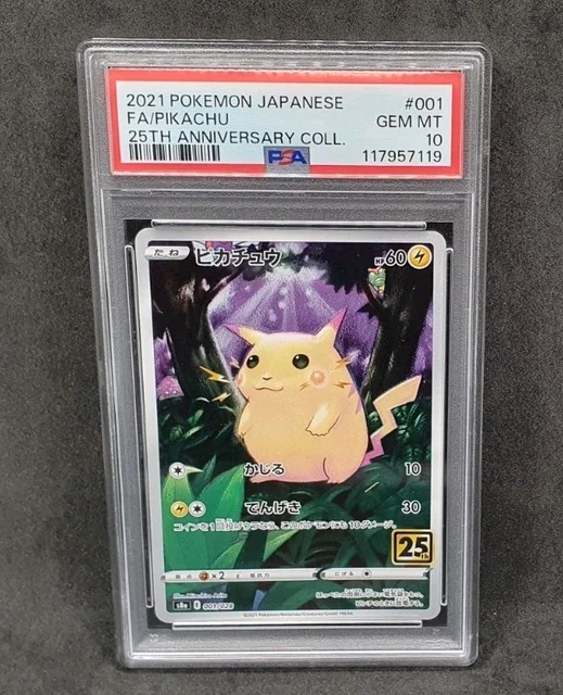 pokemon card 007 025 Pikachu 007/025 25th Anniversary PSA 10 Pokémon Japonais main image 0