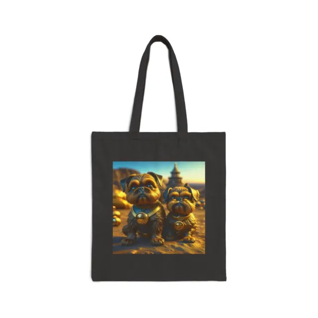 Brussels Griffon Dogs, Birthday & Valentine Gift, Cotton Canvas Tote Bag