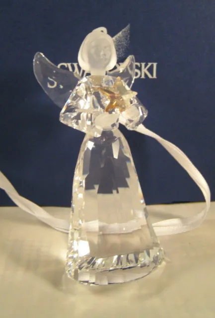 Swarovski Faceted Crystal Annual Ed. "Holiday Angel" w/Gold Star 2009 MIB