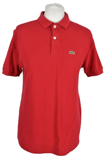 T-shirt polo rossa LACOSTE taglia 16 ragazzi outdoor giovani bambini collare
