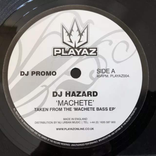 DJ Hazard – Machete Bass EP (2×12″, EP, Promo) Playaz Recordings ‎– PLAYAZ004