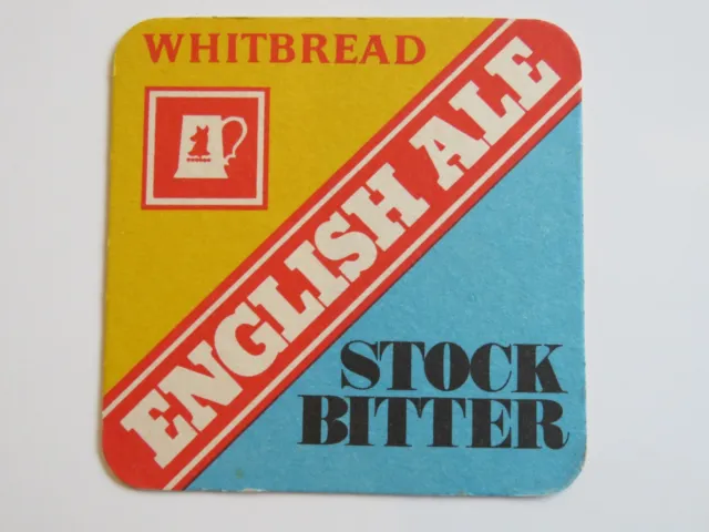 Beer Pub Coaster ~ Whitbread Stock Bitter English Ale ~ Preston, England Brewery