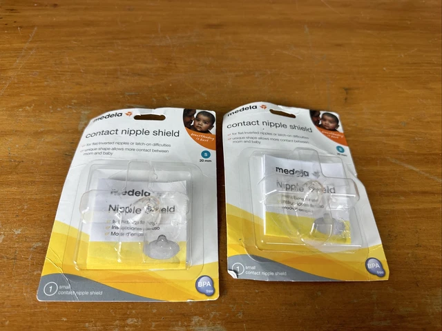 Lot Of 2 Medela Contact Nipple Shields Breastfeeding 20mm Small BPA Free New