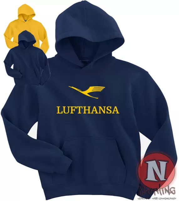 Lufthansa airline Hoodie hooded aircraft plane spotting classic 1953 logo