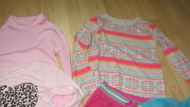BUNDLE GIRLS 5-6 YEARS CLOTHES fleece jacket, trousers, tops,skirt,leggings,jean 3