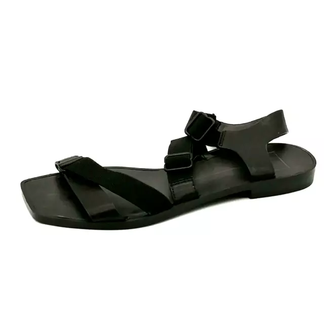 Dolce Vita Womens Sandal Black 7.5 Flat Heel Ankle Strap Cushioned