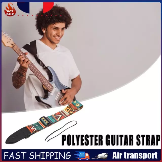 Guitar Strap Adjustable Belt for Acoustic Guitar Instrument Parts (Red) FR