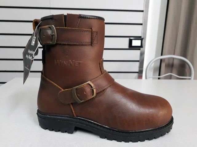 Bottes Chaussures en cuir pour de moto custom en cuir avec les avec protections 2