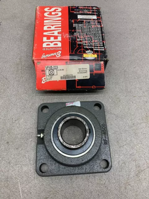 New In Box Browning 4-Bolt Flange Bearing 1-7/16" Bore Vf4S-223 *Read*