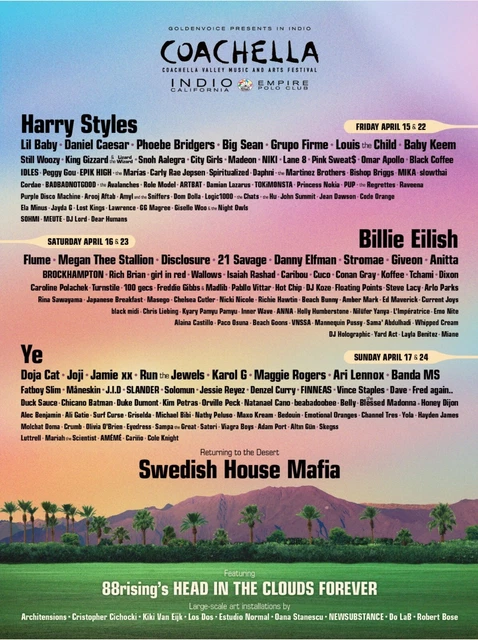 1x Coachella Valley Music & Arts Festival 2022 - Weekend 2 (22.04.22-24.04.22)