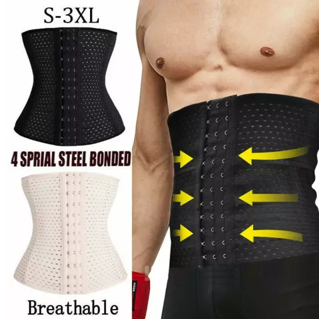 Men's Waist Trainer Body Shaper Tummy Girdle Belt Belly Fat Burner Corset Band