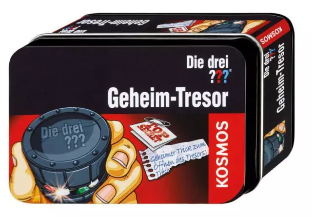 Die Drei ??? Spielset Geheimtresor Metalldose kleiner Tresor mit Geheimfach neu