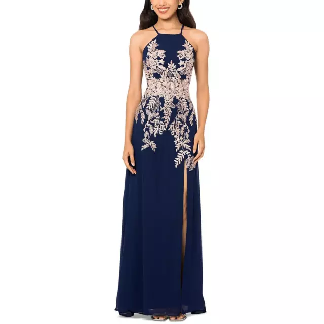 Betsy & Adam Womens Embellished Long Formal Evening Dress Gown BHFO 6041