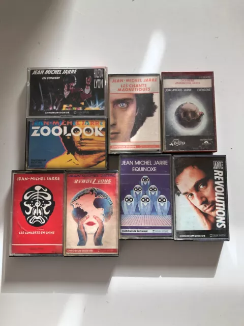 8 cassettes audio K7 Jean Michel Jarre musique auido tape