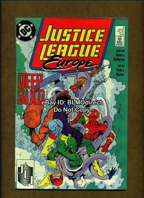 1989 Justice League Europe #2 Signed by Bart Sears w/CoA DC Comics