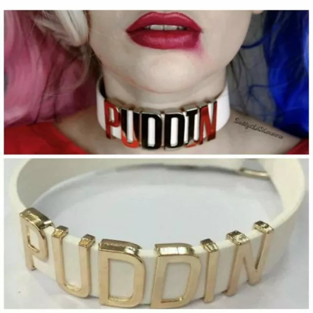 Harley Quinn Puddin Choker necklace Collar Suicide Squad Cosplay Harlequin neck