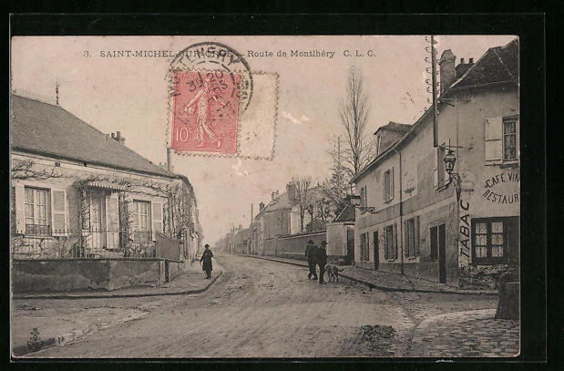 CPA Saint-Michel-sur-Orge, Route de Montlhéry 1905