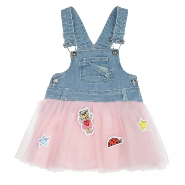 Jean Top Pinafore con Gonna Tututù Rosa per Ragazze |6 12 18 24 Mesi |%100 Cotone