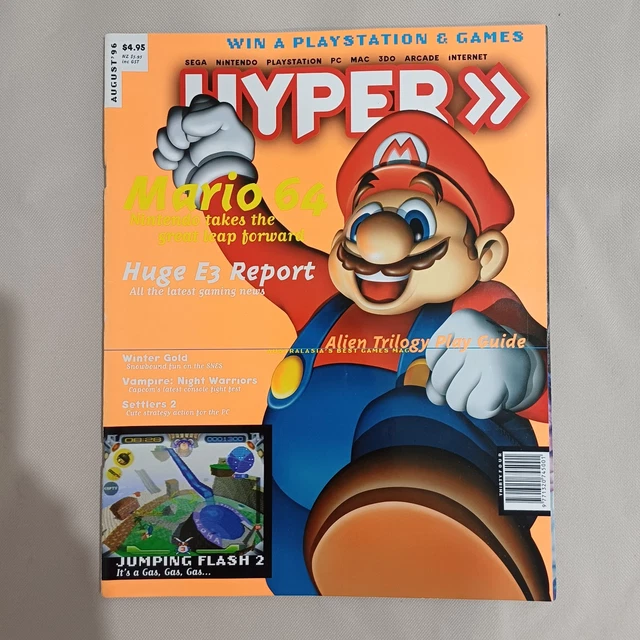 HYPER MAGAZINE ISSUE #34 Mario 64, piece missing PicClick AU