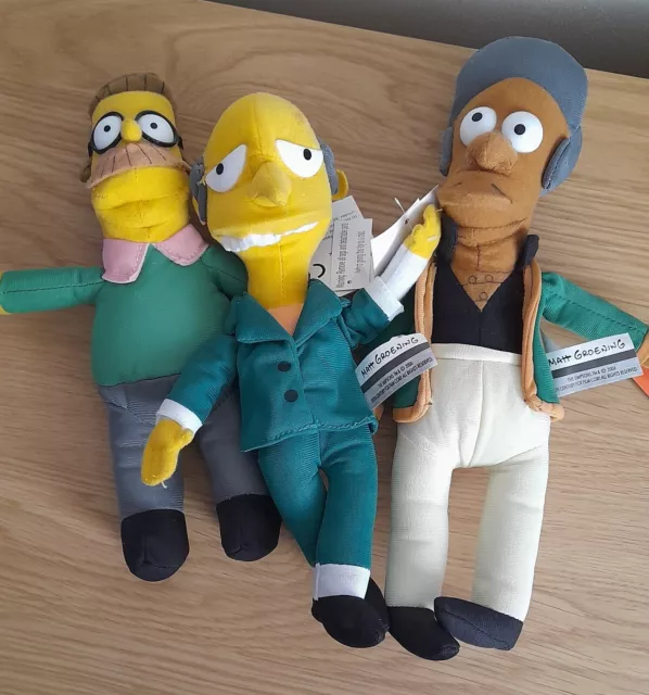 The Simpsons Small Plush Toys 'Mr Burns, Apu  & Ned Flanders'