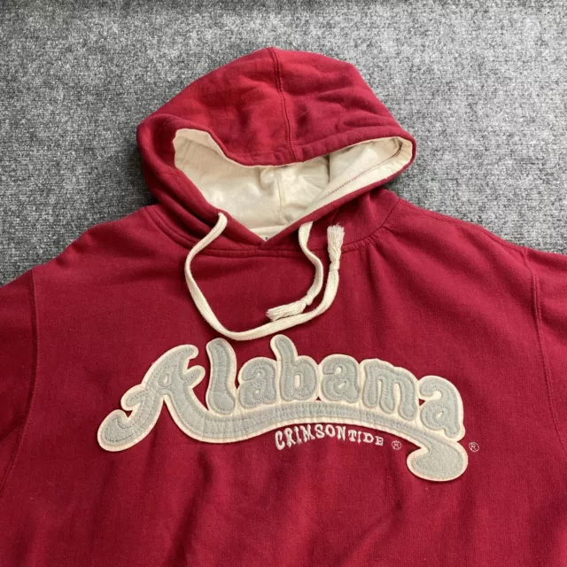 Alabama Crimson Tide Hoodie Elisabeth Samuels Womens L Red Sweatshirt NCAA Pouch