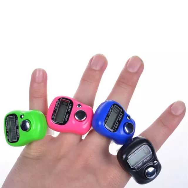 1x Digital LCD Electronic Digit Golf Finger Hand Ring Knitting Row Tally Counter