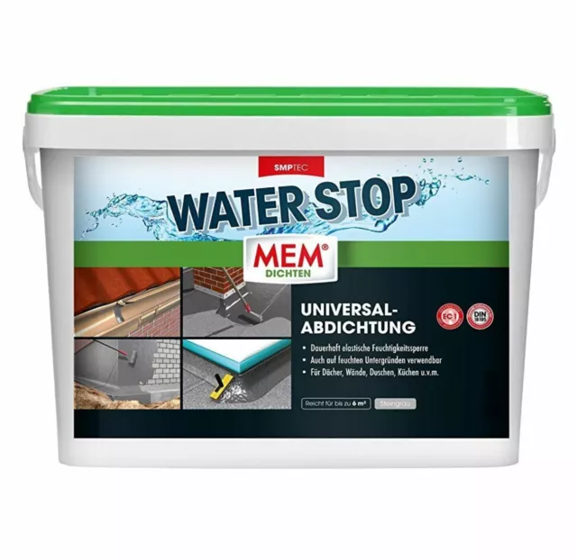 MEM Water Stop 14 kg // sellado universal // sellador // flexible // gris
