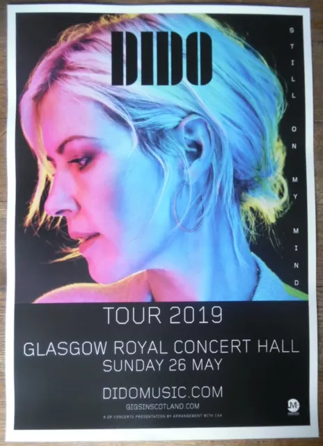 Dido - live band music show May 2019 promotional tour concert gig poster 2