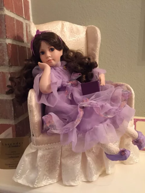 Georgetown Collection Lavender Dreams Retired Porcelain Doll,  Linda Mason CoA