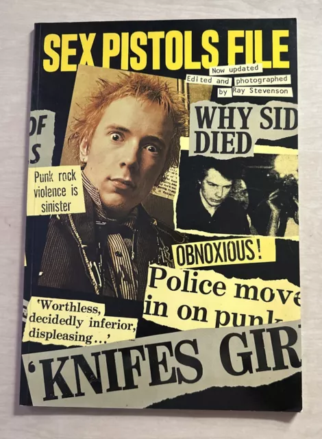 Vtg 1980 Sex Pistols File Punk Rock UK Fan Magazine Book 5th Printing (S182)