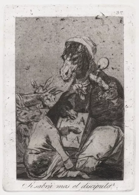 Francisco de Goya plate 37 from Los Caprichos etching Radierung grabado