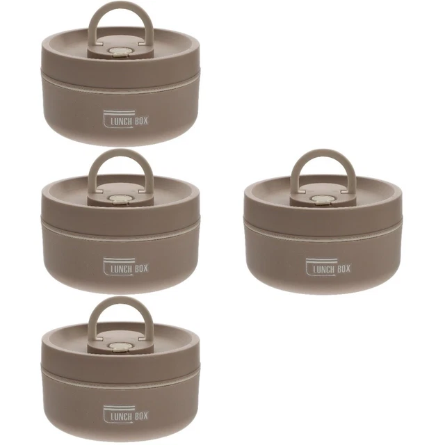4x Scatola Bento isolata Acciaio Inox Riutilizzabile Donna per Amici Casa