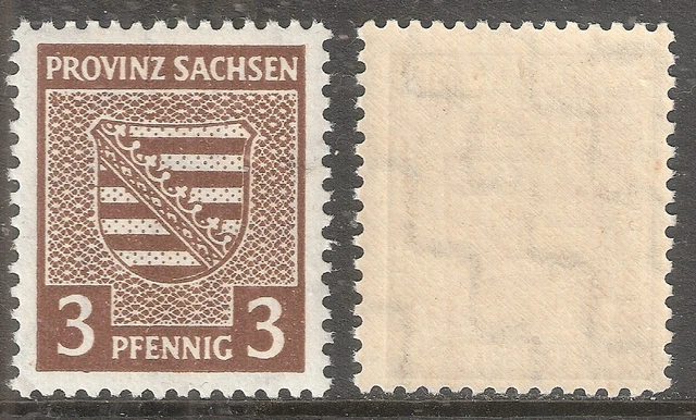 SBZ PROVINZ SACHSEN MiNr 74 X y ** 1945 mit gelblich fluoreszierender Gummierung