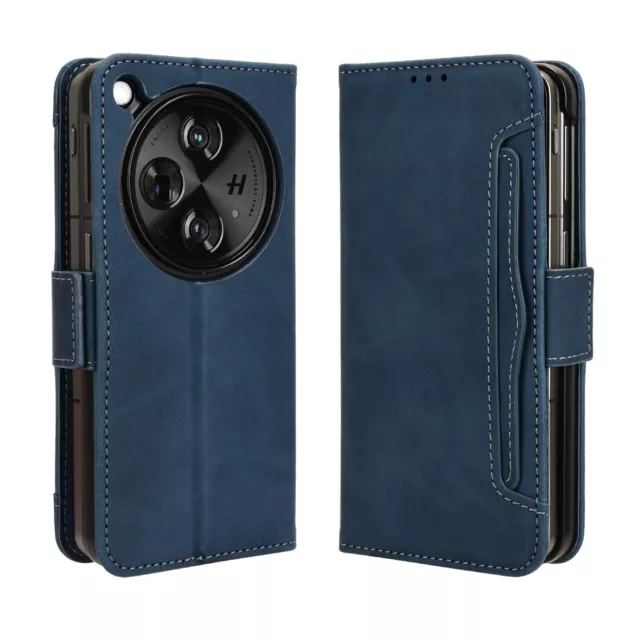 For OnePlus Open /OPPO Find N3 Magnetic Multi-Card Slot Flip Leather Wallet Case