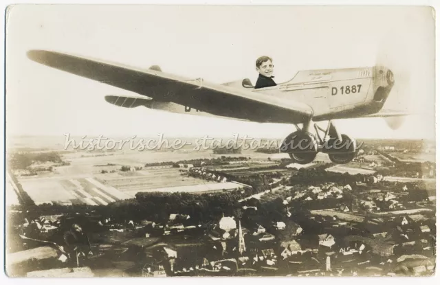 Karl En Aviones - Schulausflug Niño Jóvenes - Fantástico Antiguo Foto 1930er