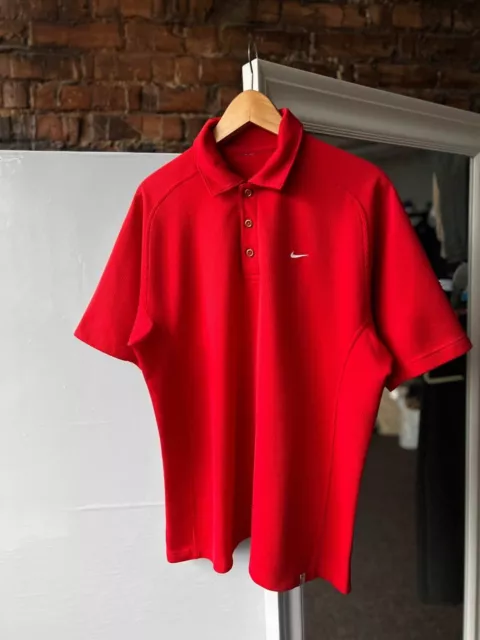 Nike Court Dri-FIT vintage Polo rouge pour hommes Taille - L/XL