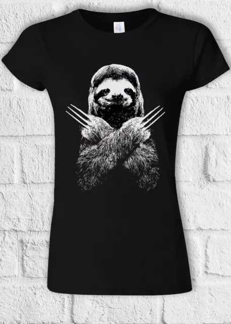 Wolversloth Wolverine Sloth T-Shirt Uomo Donna Felpa con Cappuccio Unisex 3041 3