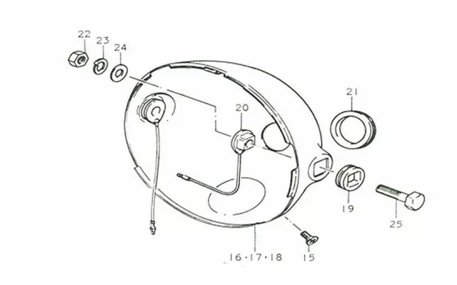 Suzuki GT750 GT550 GT500 T500 GT380 GT250 GT185 GT125 Scheinwerfer Tüllen (x2)