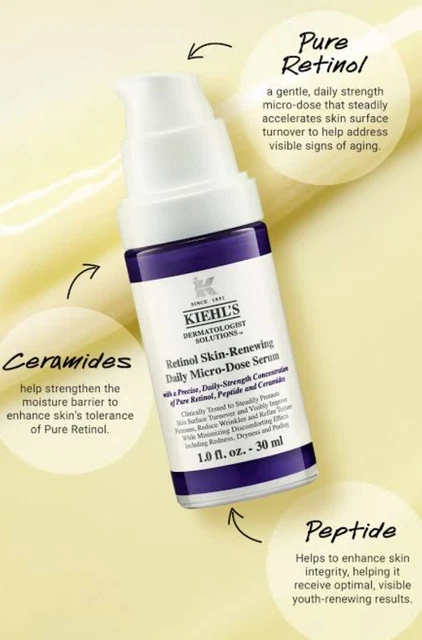 Kiehl's Retinol 30ml, Skin-Renewing Daily Micro-Dose Serum, Brand New