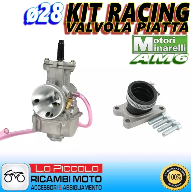 Carburettor Racing POLINI Pwk ø28 + Manifold Gilera Rcr 50 - Smt 50