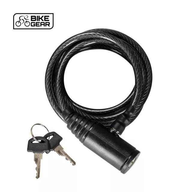 2x Bike Cable Lock 2 Keys Heavy Duty 1.2M Strong Steel Bicycle Security Lock