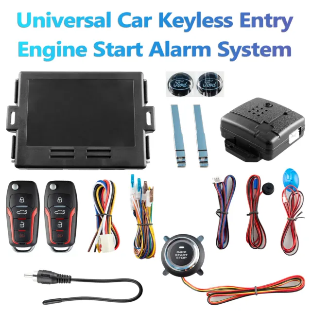 Car Alarm Start Security System Engine Starter Keyless Entry Push Button Remote