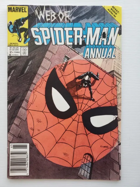 Web of Spider-Man Annual #2 (Marvel 1986) FN/VF 7.0- Vess Cover. White Pages