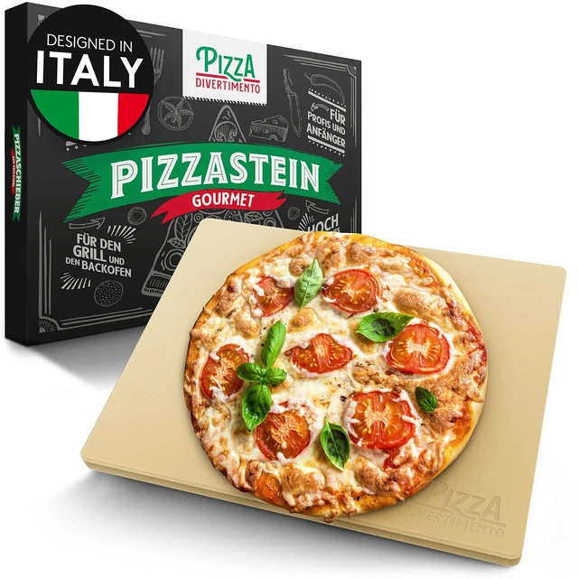 Pizza Divertimento - DAS ORIGINAL - Pizzastein für - Geoffnete Verpackung