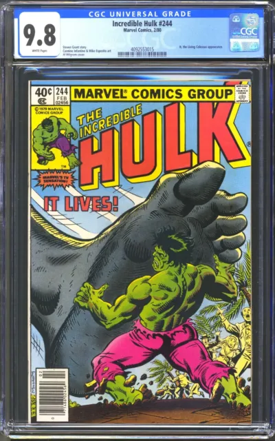 Incredible Hulk  #244 - Cgc 9.8 - Wp- Nm/Mt -  Newsstand