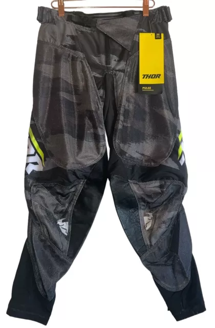 Men's Thor Pulse Camo Air Pant Motorcross Offroad ATV Riding Pants Black Size 30