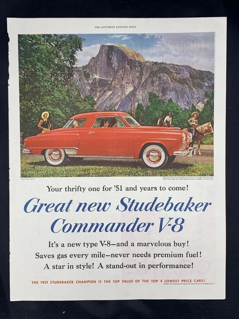 Magazine Ad* - 1951 - Studebaker Commander V-8 - (#2)