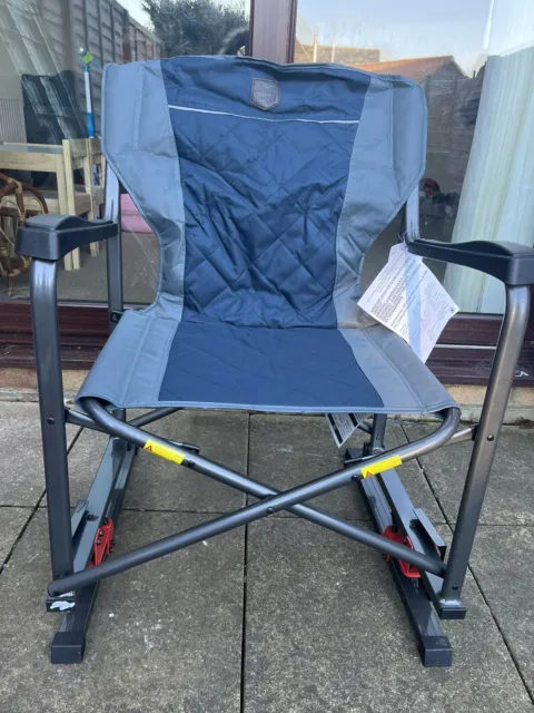 TIMBER RIDGE BOUNCE Back Camping Rocking Chair Grey Blue New £50.00 -  PicClick UK