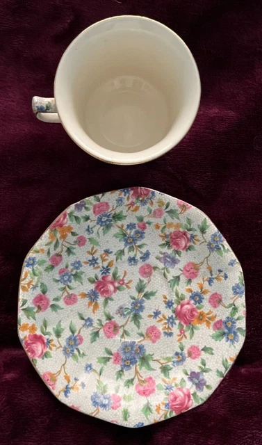 Royal Winton Grimwades Old Cottage Chintz Tea Cup Saucer Creamer & Small Bowl 13