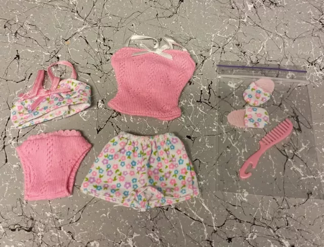 Vintage Barbie Fashion Avenue pink floral lingerie, new unboxed & complete